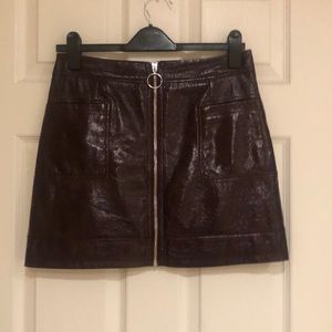 Vinyl miniskirt